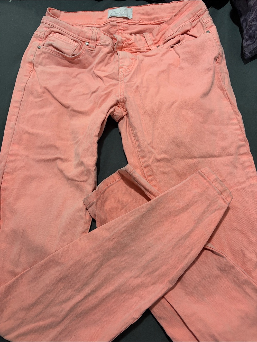 Women’s Skinny Jeans in Soft Coral Pink